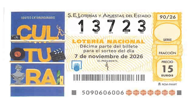 Décimo 13723 del sorteo 90-07/11/2026 Sábado