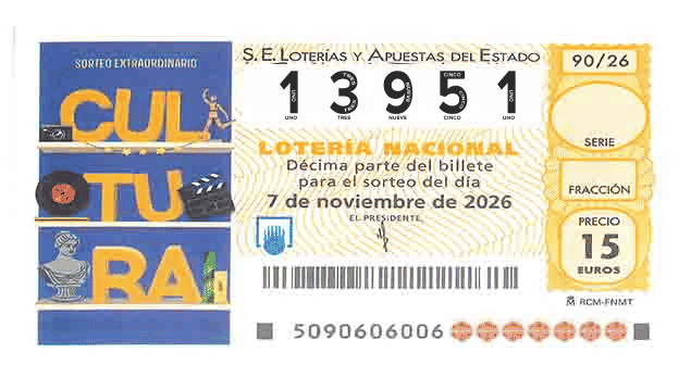 Décimo 13951 del sorteo 90-07/11/2026 Sábado