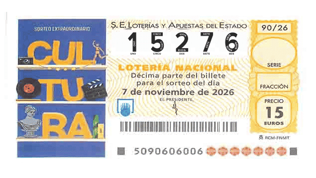 Décimo 15276 del sorteo 90-07/11/2026 Sábado