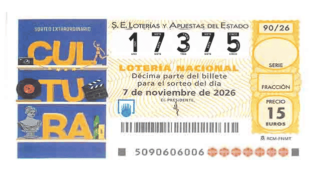 Décimo 17375 del sorteo 90-07/11/2026 Sábado