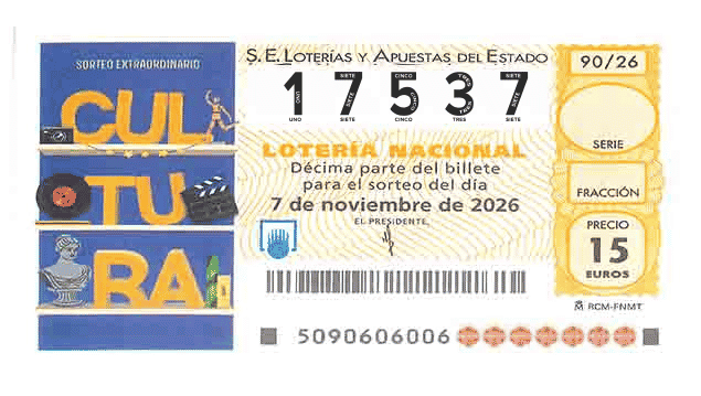 Décimo 17537 del sorteo 90-07/11/2026 Sábado