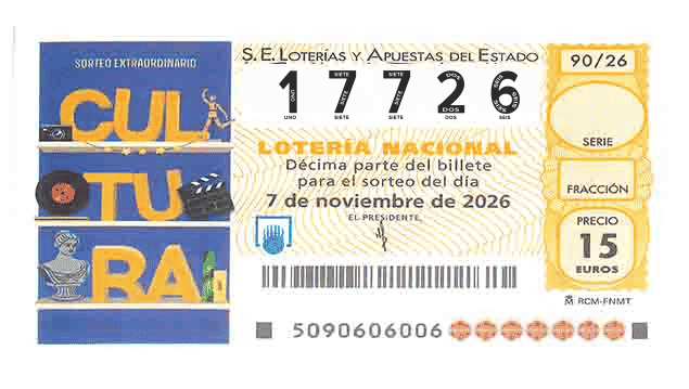 Décimo 17726 del sorteo 90-07/11/2026 Sábado