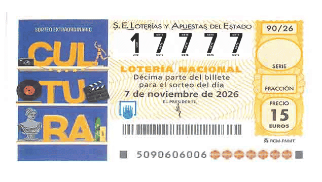 Décimo 17777 del sorteo 90-07/11/2026 Sábado