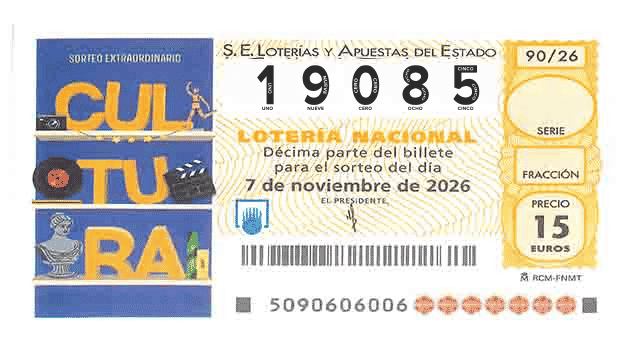 Décimo 19085 del sorteo 90-07/11/2026 Sábado