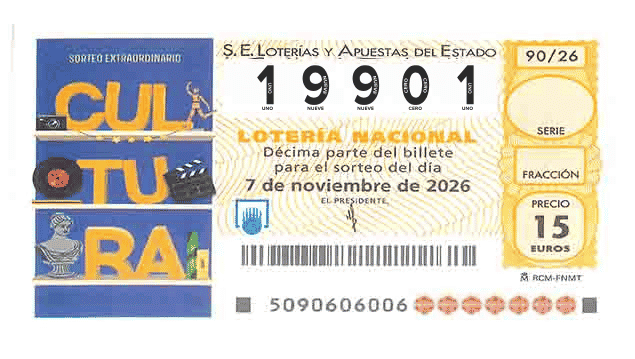 Décimo 19901 del sorteo 90-07/11/2026 Sábado