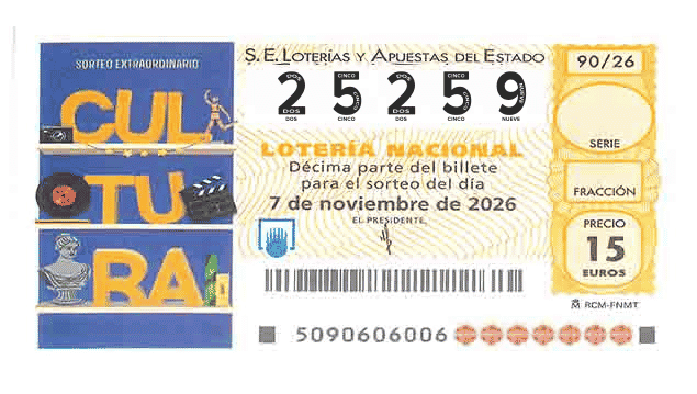 Décimo 25259 del sorteo 90-07/11/2026 Sábado