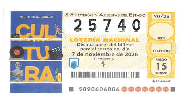 Décimo 25740 del sorteo 90-07/11/2026 Sábado