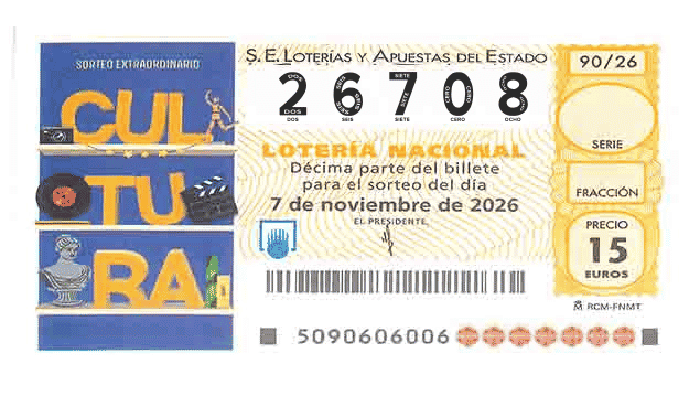 Décimo 26708 del sorteo 90-07/11/2026 Sábado