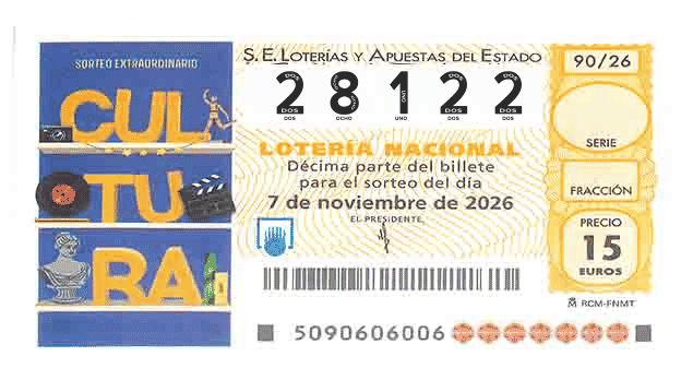 Décimo 28122 del sorteo 90-07/11/2026 Sábado