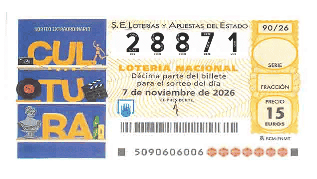 Décimo 28871 del sorteo 90-07/11/2026 Sábado