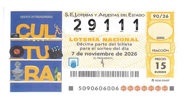 Décimo 29111 del sorteo 90-07/11/2026 Sábado