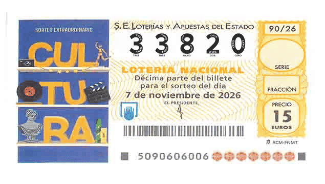 Décimo 33820 del sorteo 90-07/11/2026 Sábado