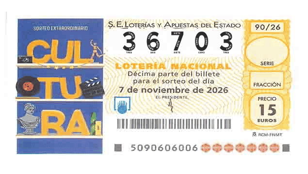 Décimo 36703 del sorteo 90-07/11/2026 Sábado