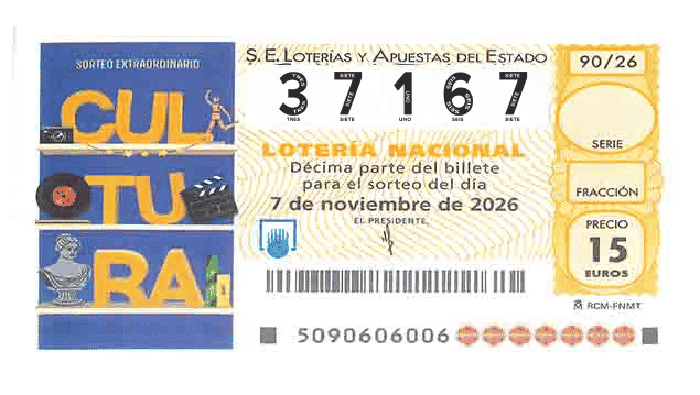 Décimo 37167 del sorteo 90-07/11/2026 Sábado