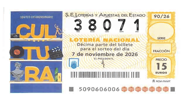 Décimo 38071 del sorteo 90-07/11/2026 Sábado