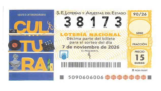Décimo 38173 del sorteo 90-07/11/2026 Sábado