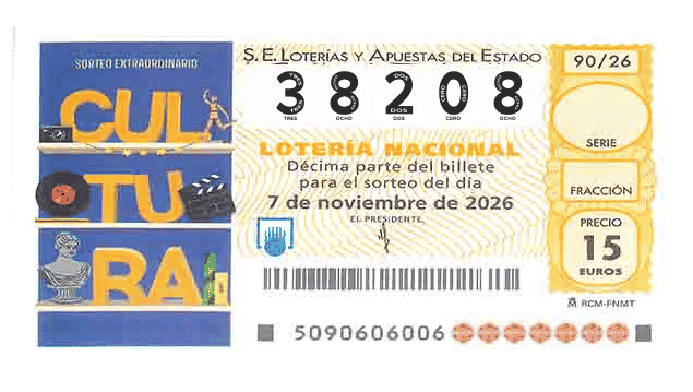 Décimo 38208 del sorteo 90-07/11/2026 Sábado