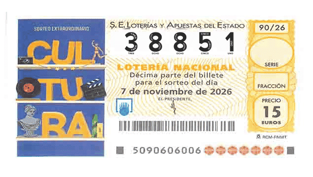 Décimo 38851 del sorteo 90-07/11/2026 Sábado