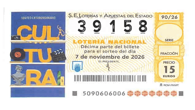 Décimo 39158 del sorteo 90-07/11/2026 Sábado