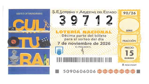 Décimo 39712 del sorteo 90-07/11/2026 Sábado