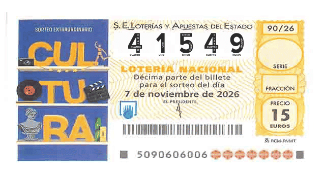 Décimo 41549 del sorteo 90-07/11/2026 Sábado