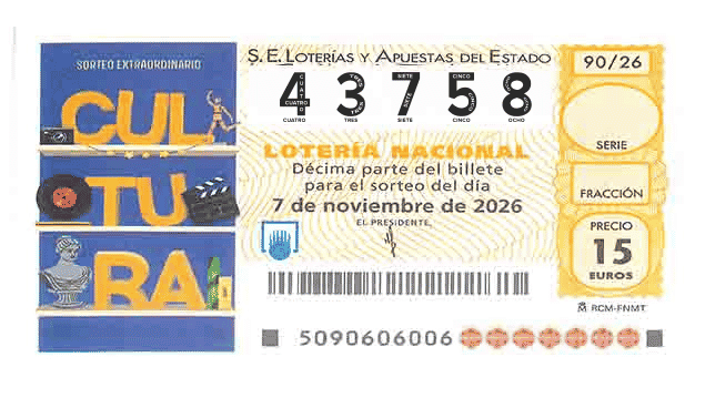 Décimo 43758 del sorteo 90-07/11/2026 Sábado