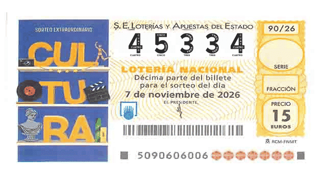Décimo 45334 del sorteo 90-07/11/2026 Sábado