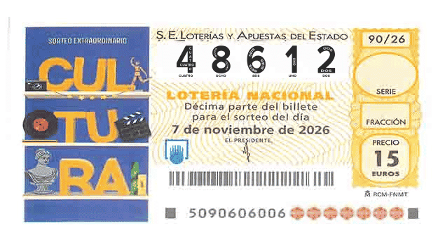 Décimo 48612 del sorteo 90-07/11/2026 Sábado
