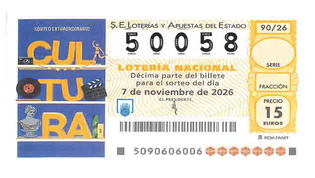 Décimo 50058 del sorteo 90-07/11/2026 Sábado