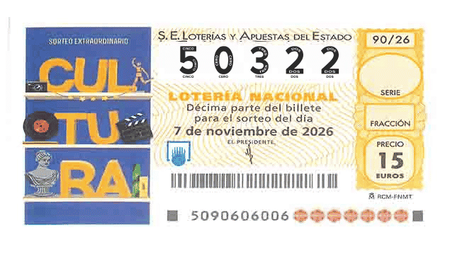 Décimo 50322 del sorteo 90-07/11/2026 Sábado
