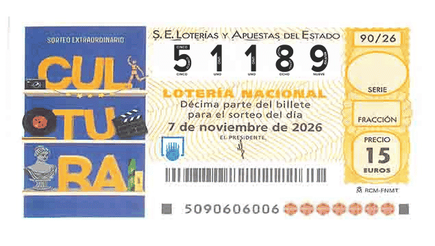 Décimo 51189 del sorteo 90-07/11/2026 Sábado
