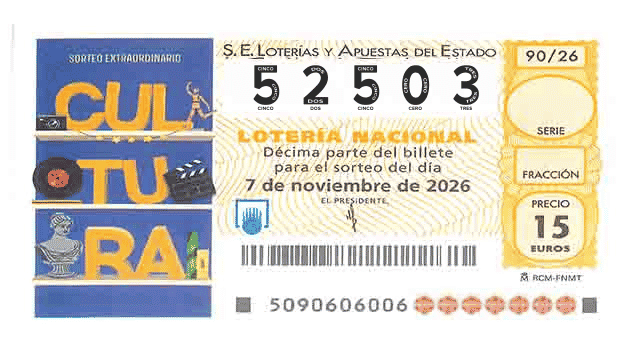 Décimo 52503 del sorteo 90-07/11/2026 Sábado