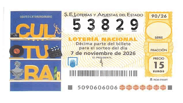 Décimo 53829 del sorteo 90-07/11/2026 Sábado