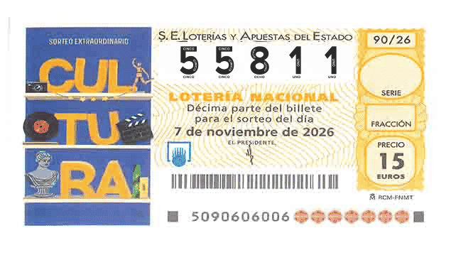 Décimo 55811 del sorteo 90-07/11/2026 Sábado