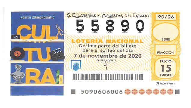 Décimo 55890 del sorteo 90-07/11/2026 Sábado