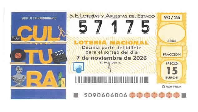 Décimo 57175 del sorteo 90-07/11/2026 Sábado