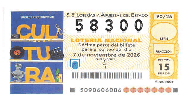 Décimo 58300 del sorteo 90-07/11/2026 Sábado