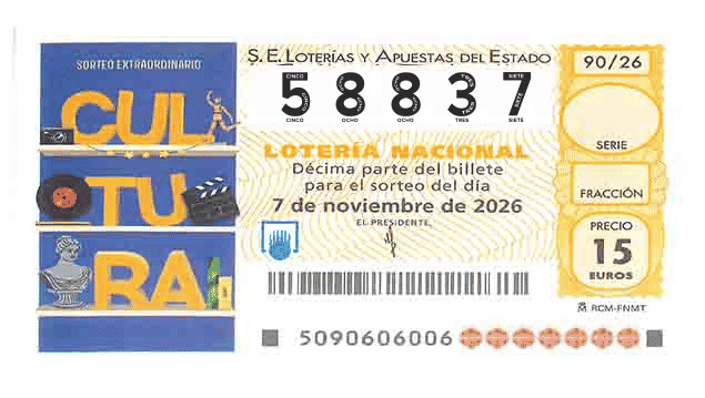 Décimo 58837 del sorteo 90-07/11/2026 Sábado