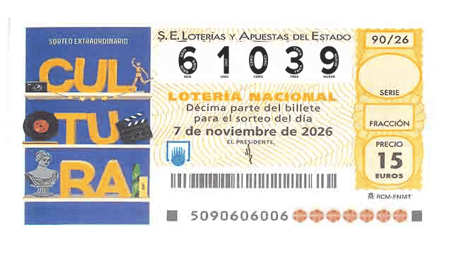 Décimo 61039 del sorteo 90-07/11/2026 Sábado