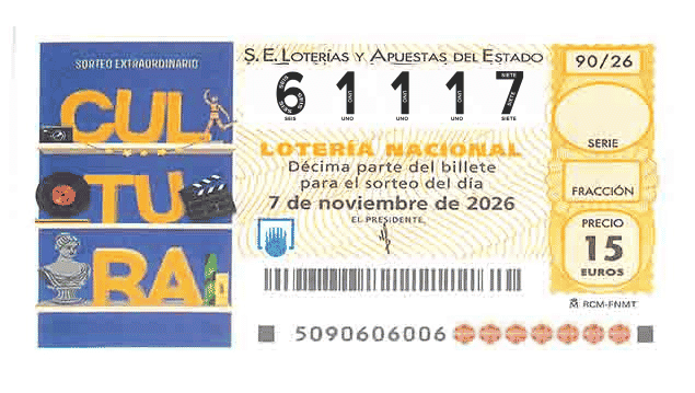 Décimo 61117 del sorteo 90-07/11/2026 Sábado