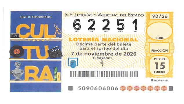 Décimo 62251 del sorteo 90-07/11/2026 Sábado