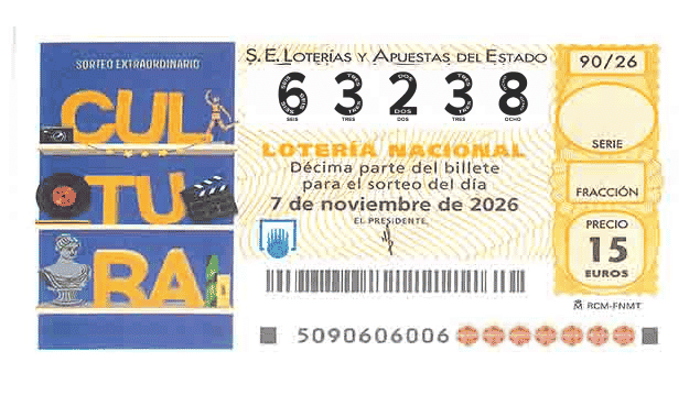 Décimo 63238 del sorteo 90-07/11/2026 Sábado