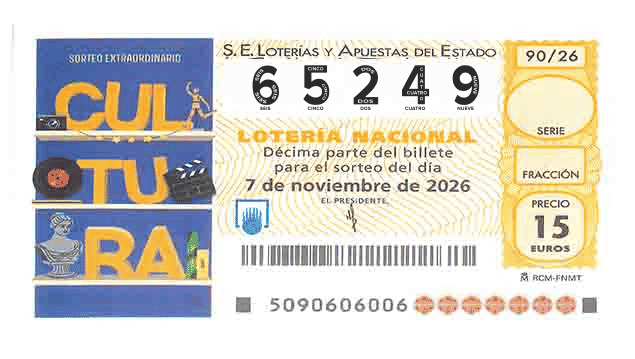 Décimo 65249 del sorteo 90-07/11/2026 Sábado