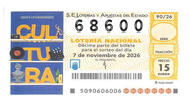 Décimo 68600 del sorteo 90-07/11/2026 Sábado