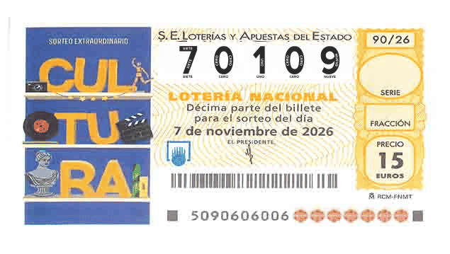 Décimo 70109 del sorteo 90-07/11/2026 Sábado
