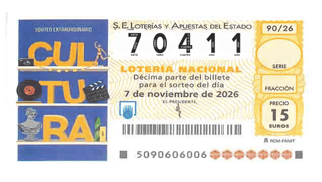 Décimo 70411 del sorteo 90-07/11/2026 Sábado