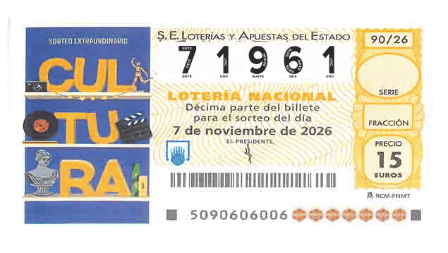 Décimo 71961 del sorteo 90-07/11/2026 Sábado