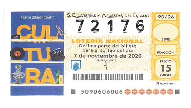 Décimo 72176 del sorteo 90-07/11/2026 Sábado