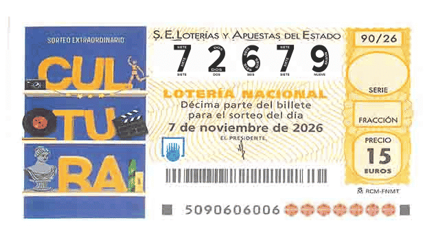 Décimo 72679 del sorteo 90-07/11/2026 Sábado
