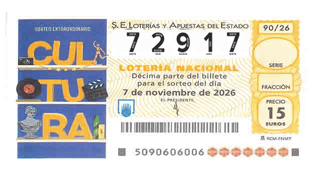 Décimo 72917 del sorteo 90-07/11/2026 Sábado